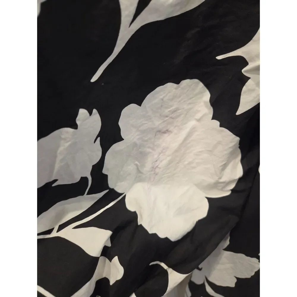 Kate Spade x Target Classic Rose Poplin Mini Dress Black White Size XS
